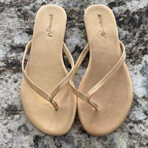 summerful Gold Thong Sandals